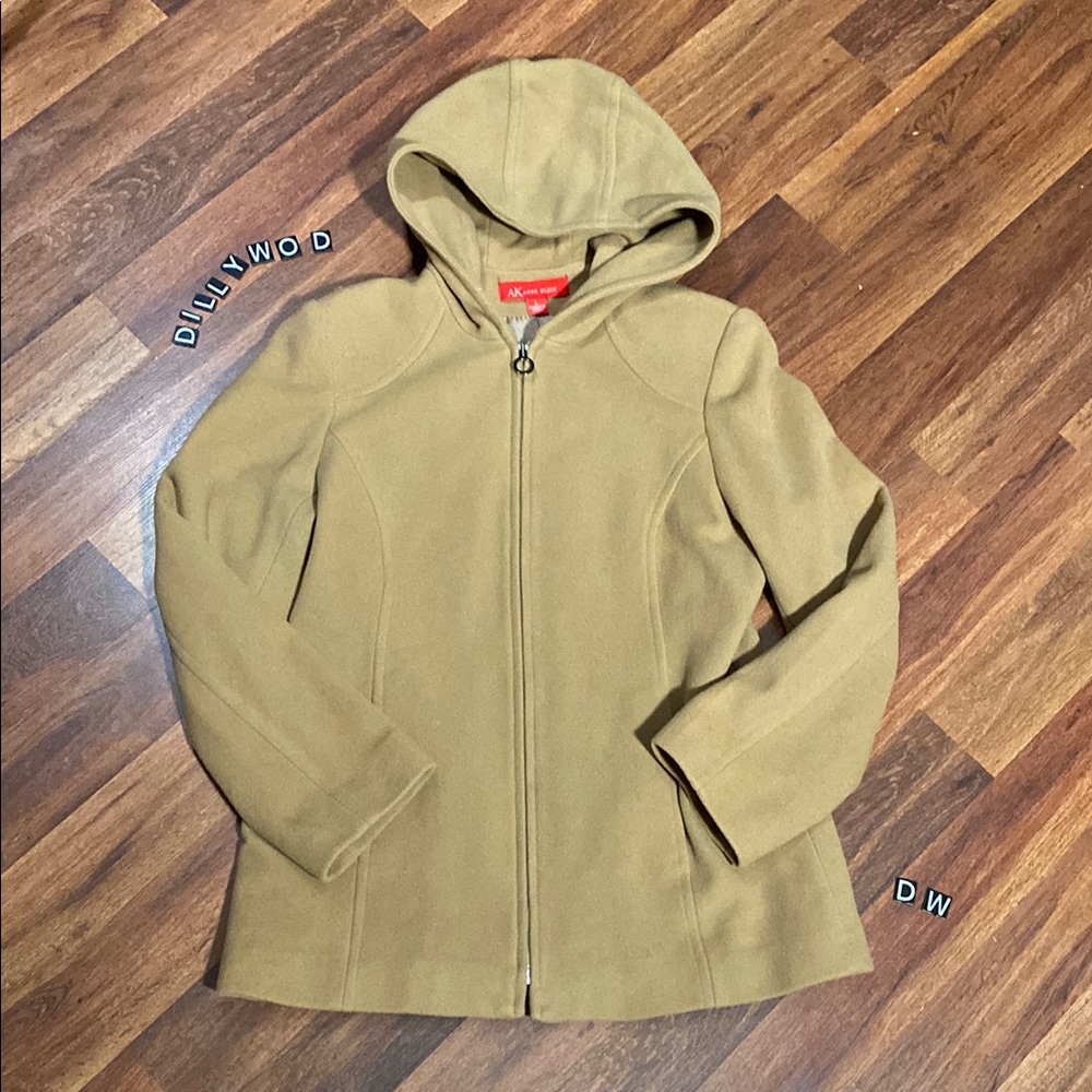 Women’s Anne Klein Tan Hooded Zip-Up Jacket